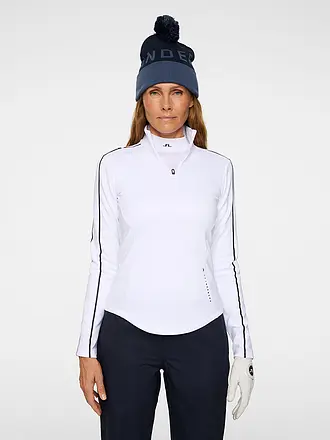 J.LINDEBERG | Damen Unterzieh Zipshirt  Nefe Quarter Zip Mid Layer | weiss